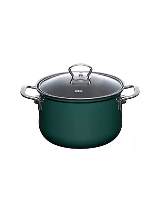 RIESS | Fleischtopf mit Glasdeckel TEAL 20cm/3,5l Blaugruen | 